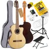 Pyle 39'' Inch 6-String Classical Guitar - Guitar with Digital Tuner & Accessory Kit (Nature color, gloss PGACLS150